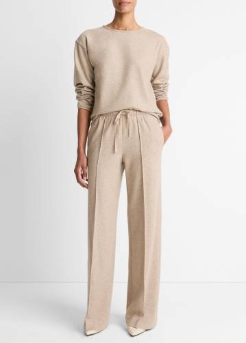 MID RISE TAILORED KNIT WIDE LEG